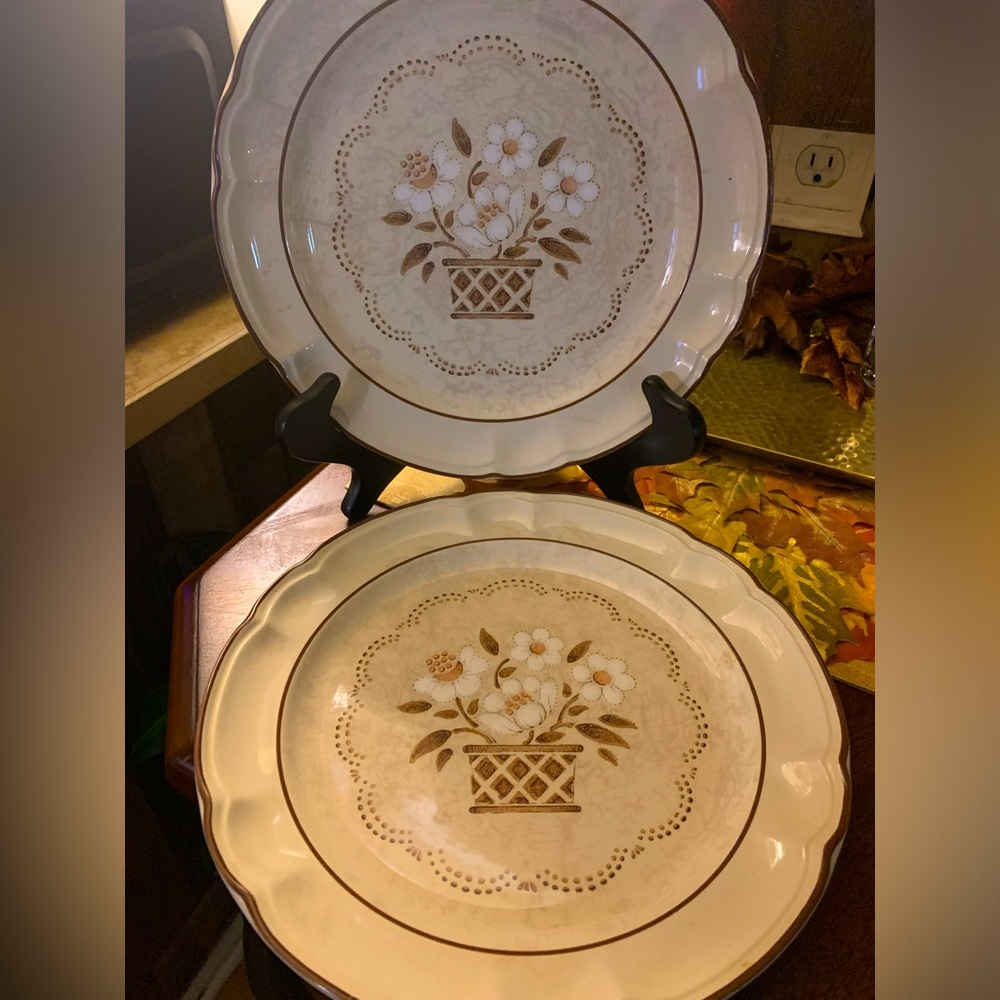 Vintage stoneware plates/Set of two